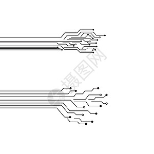电路标志模板 vecto蓝色网络创造力技术插图一体化公司徽标商业电子背景图片