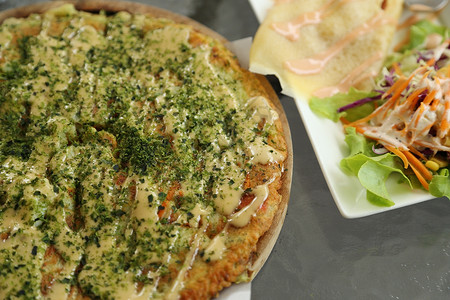 可丽饼素材Bizza 日式日本比萨甜点蛋糕煎饼盘子食物午餐小吃早餐饼子地区背景