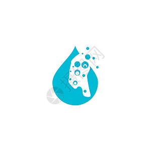 手柄标志水滴标志模板 vecto财产液体生态刷子开发商公司管道环境蓝色社区设计图片