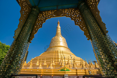 缅甸帕塔遗产文化天空旅行花胶旅游百果精神地标金子背景图片