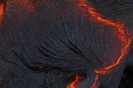 熔岩表面流岩石活力火山红色流动地热液体危险公园国家高清图片