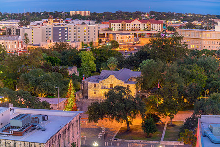 得克萨斯圣安东尼奥市下城天际城市建筑学市中心旅行地标景观风景旅游场景天线背景