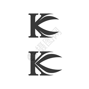 黑白有字素材标志设计 K 字母字体概念商业标志矢量和设计初始公司徽标品牌身份标识标签艺术线条创造力皇家推广设计图片
