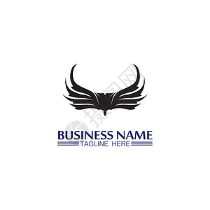 鹰企业猎鹰标志模板 vecto身份金融团队插图金子标识商业翅膀标签星星插画