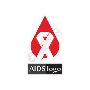 红十字会标志艾滋病丝带标志和世界艾滋病日矢量设计防腐剂世界情人幸存者治疗丝带帮助控制药品死亡插画