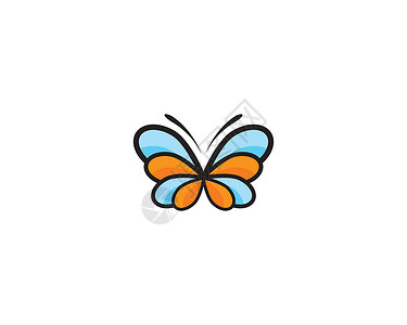 蝴蝶标志模板动物自然艺术标识收藏白色插图翅膀商业昆虫背景图片