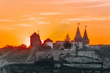 日落时堡垒 乌克兰高清图片