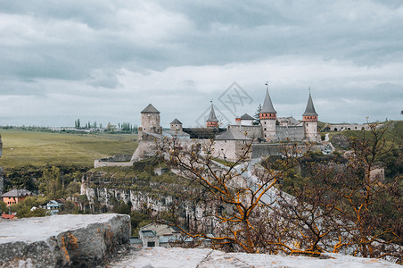 卡缅涅茨波多利斯基2018年4月4日 堡垒天空建筑城市房子石头旅游地标旅行建筑学岩石背景