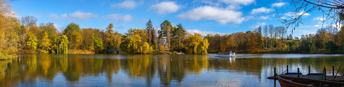 切尔卡瑟乌克兰乌曼苏菲耶夫斯基阿尔伯雷图姆的上层池塘植物园旅行胡同风景壁龛途径园林娱乐旅游公园背景