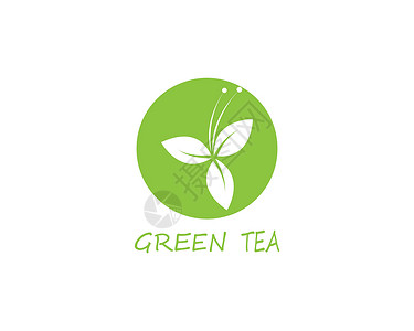 一杯茶矢量 ico蓝色白色草本叶子杯子咖啡店绿色早餐插图植物背景图片