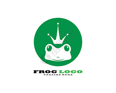 青蛙标志模板 vecto动物插图热带蹼状两栖艺术卡通片蝌蚪荒野绿色背景图片