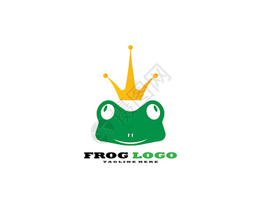 青蛙标志模板 vecto蝌蚪卡通片动物学两栖森林乐趣绿色艺术白色插图背景图片