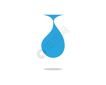 它制作图案的水滴徽标模板矢量生态蓝色商业生物液体矿物环境公司创造力插图背景图片