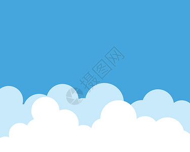蓝空白云它制作图案的云图标蓝蓝的天空气泡阴影天气插图曲线创造力多云空白白色云景设计图片
