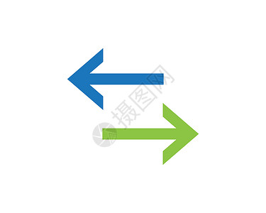 绿色方框箭头双向箭头数据传输符号插图运动流动字形交换蓝色设计圆圈标志团队插画