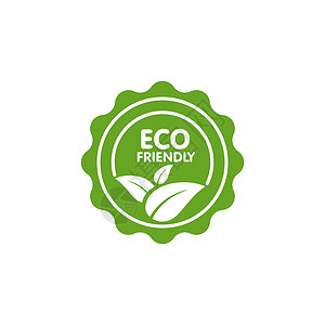 生物产品绿树叶生态自然元素网络环境产品植物艺术回收标签叶子插图标识插画