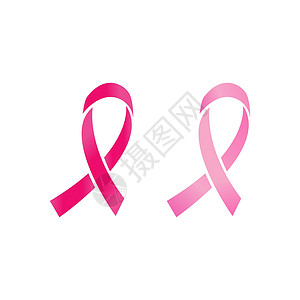 慈善协会粉红丝带乳腺癌 ico活动卫生动机协会癌症机构疾病丝带女孩保健插画