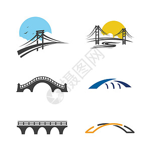 桥图标桥矢量图标它制作图案技术市中心公园建筑旅行身份品牌建造办公室插图插画