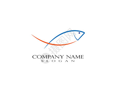 鱼标志模板野生动物折纸徽标食物白色公司蓝色标识钓鱼创造力背景图片