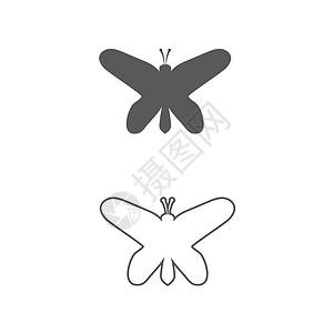 美丽蝴蝶图标设计圆圈商业花园化妆品昆虫插图温泉创造力标识翅膀背景图片
