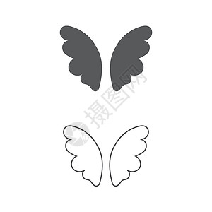 美丽蝴蝶图标设计翅膀创造力繁荣标识飞行花园商业温泉昆虫插图背景图片