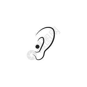 听力矢量图解设计日志药品插图白色艺术音乐身体耳聋洞察力援助黑色背景图片