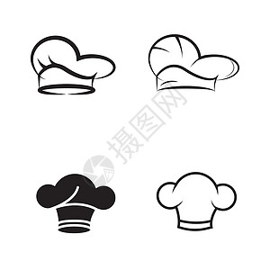 帽子厨师标志模板美食家小吃财产早餐午餐自助餐胡子职业收据工作背景图片