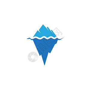 蓝色冰山它制作图案的冰山矢量图首都环境插图投资水晶冒险训练冻结海浪标识插画