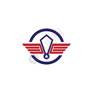 翼猎鹰标志模板 vecto团队航班标识插图标签金子创造力商业盔甲星星背景图片