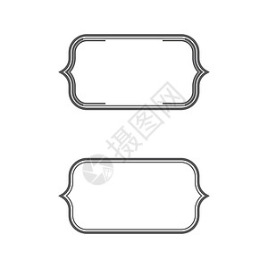 复古框架图标模板 vecto包装插图菜单边界贴纸风格邀请函艺术古董标签背景图片