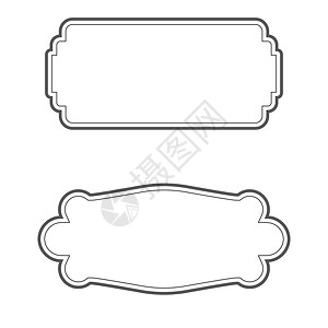 复古框架图标模板 vecto卡片收藏邀请函婚礼标签剪贴乡村艺术插图包装背景图片