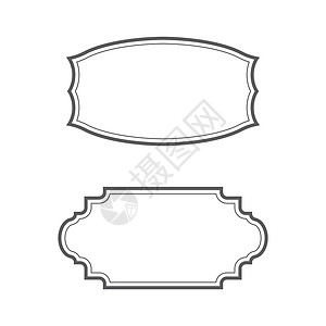 复古框架图标模板 vecto问候语插图剪贴婚礼包装乡村卡片菜单边界装饰背景图片