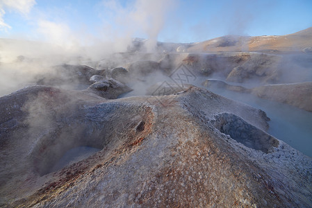 波利维亚语的地理学家活动喷泉地热沙漠火山高清图片