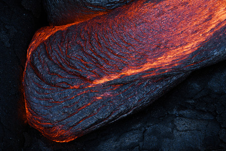 熔岩表面流活力国家红色岩石液体火山危险公园地热流动高清图片