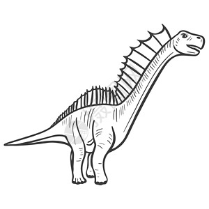 迪迪玛恐龙素描手绘设计图片