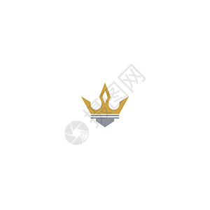 皇冠概念标志图标设计精品标签珠宝纹章女王奢华插图创造力精英公司背景图片