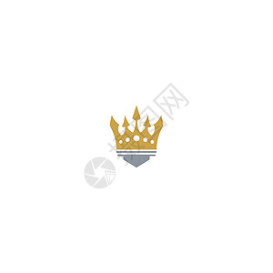 皇冠概念标志图标设计公司标签标识插图女王徽章奢华王国收藏创造力背景图片
