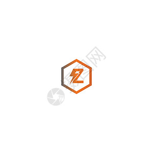 闪电字母 Z 标识渐变色艺术圆圈创造力坡度黑色奢华网络技术商业插图背景图片
