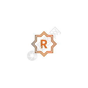 方形 R 标志字母设计公司正方形网络字体营销奢华标题插图品牌互联网背景图片