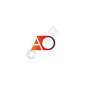 ao字母 AO 标志组合设计图片