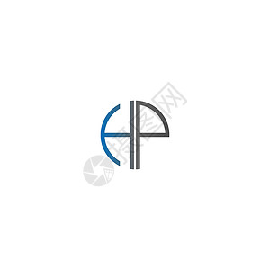 圆形 HP 徽标字母背景图片