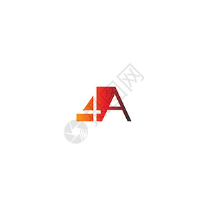 4a景点字母 4A 标志组合设计图片