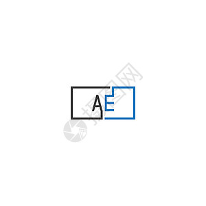 AE 标志字母设计概念身份公司网络字体品牌创造力圆圈技术标识插图背景图片