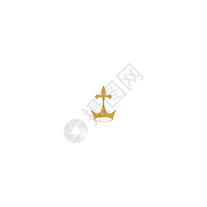皇冠概念标志图标设计商业标签奢华精英王国纹章金子徽章精品皇家背景图片