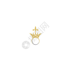 皇冠概念标志图标设计收藏标识纹章插图奢华皇家标签金子徽章精英背景图片