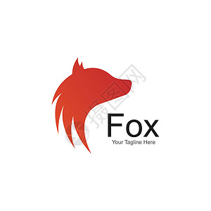 狐狸精神创意圈狐狸标志 vecto哺乳动物标识力量精神动物艺术荒野卡通片篝火危险插画