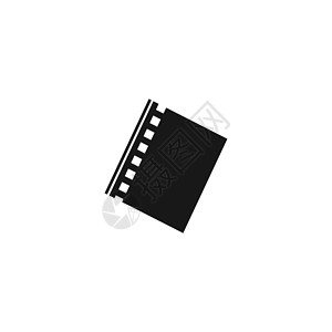 幻灯片标志模板 vecto电影夹子相机娱乐黑色空白磁带塑料卷轴屏幕背景图片