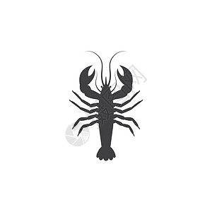 龙虾菜单宣传单虾标志 vecto插图动物徽章美食餐厅商业海鲜对虾白色皇家插画