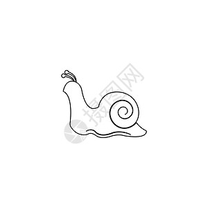 蜗牛标志模板 vecto商业荒野圆圈动物野生动物标识螺旋剪影水族馆热带背景图片