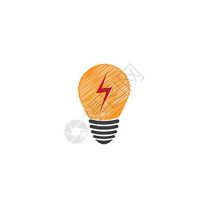 灯泡标志 vecto标识解决方案力量灯光思考白色活力商业技术思维背景图片